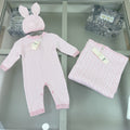 Baby grow blanket & hat bundle