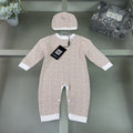 Babygrow and hat beige