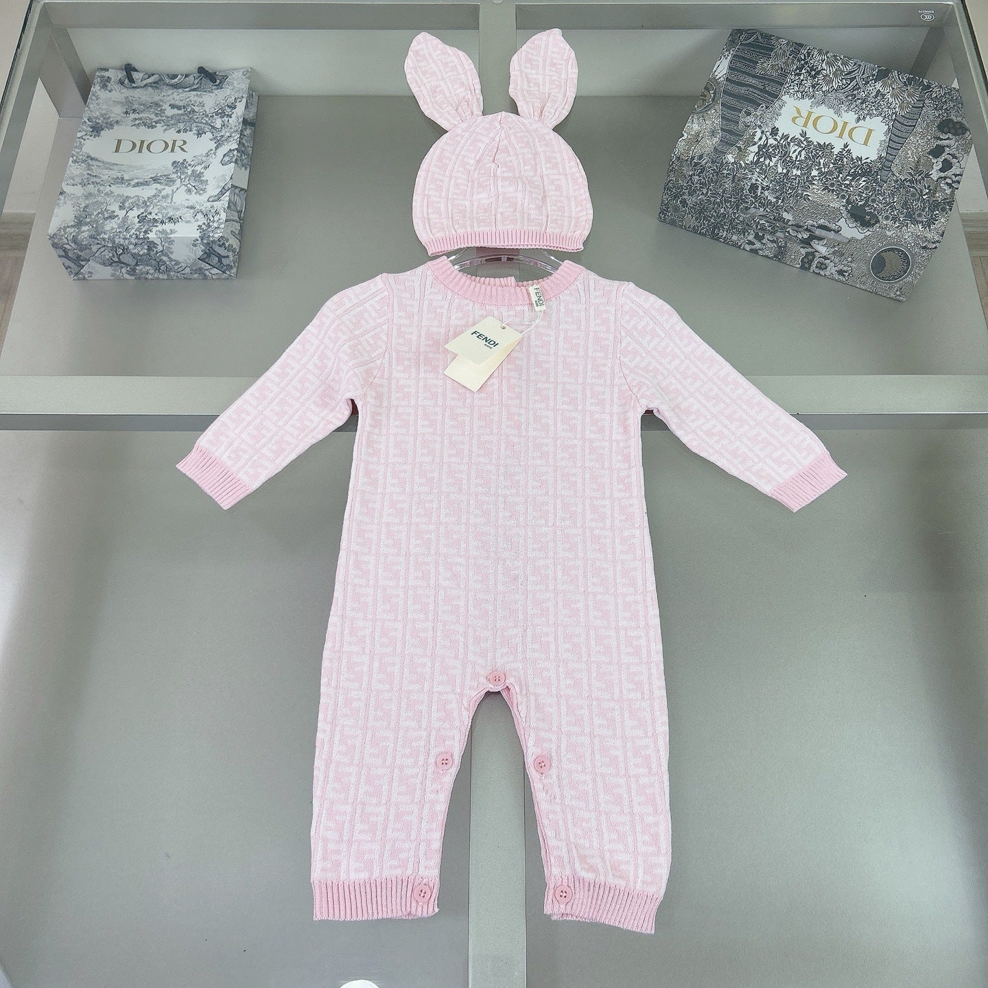 Baby grow blanket & hat bundle